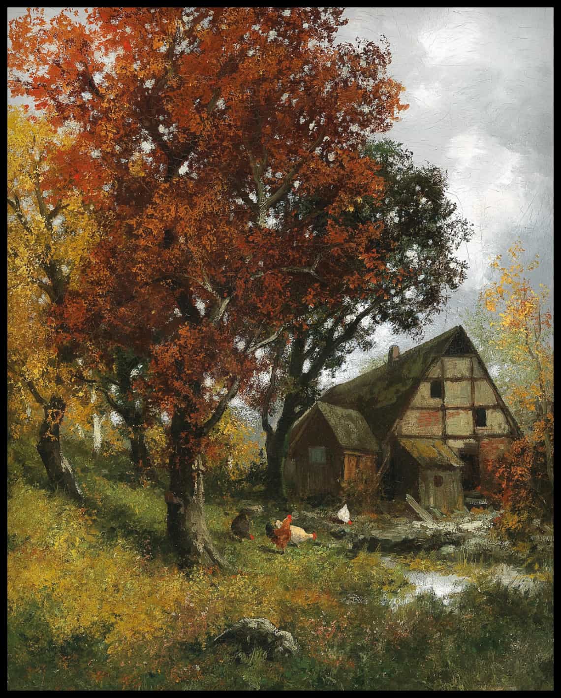 Mill in the autumn forest