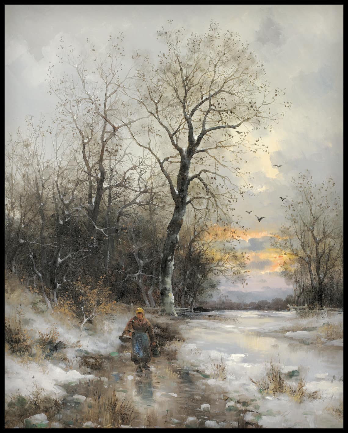 Winter sunset near St. Cloud