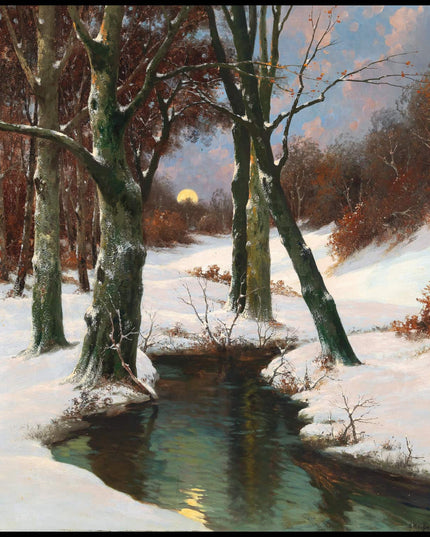 Winter Landscape with rising Moon