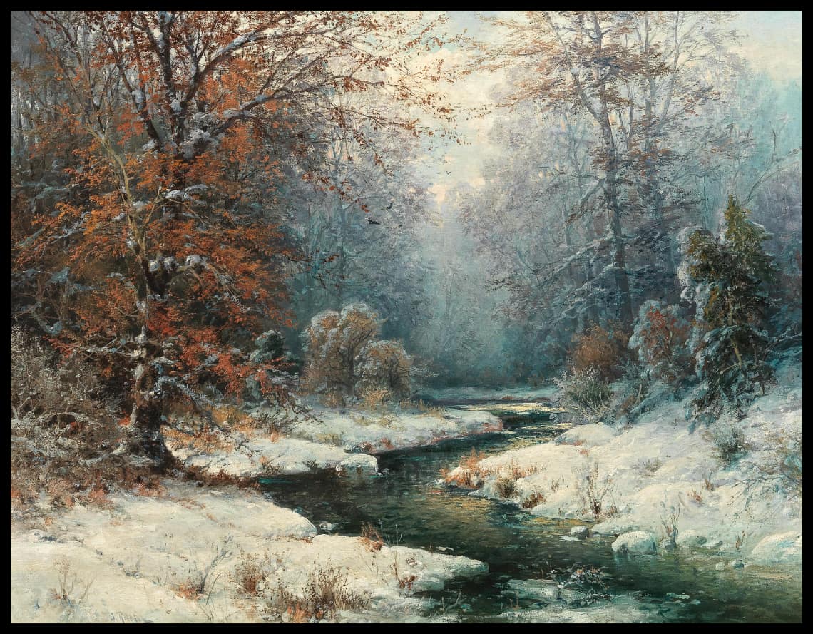 Winter river landscape