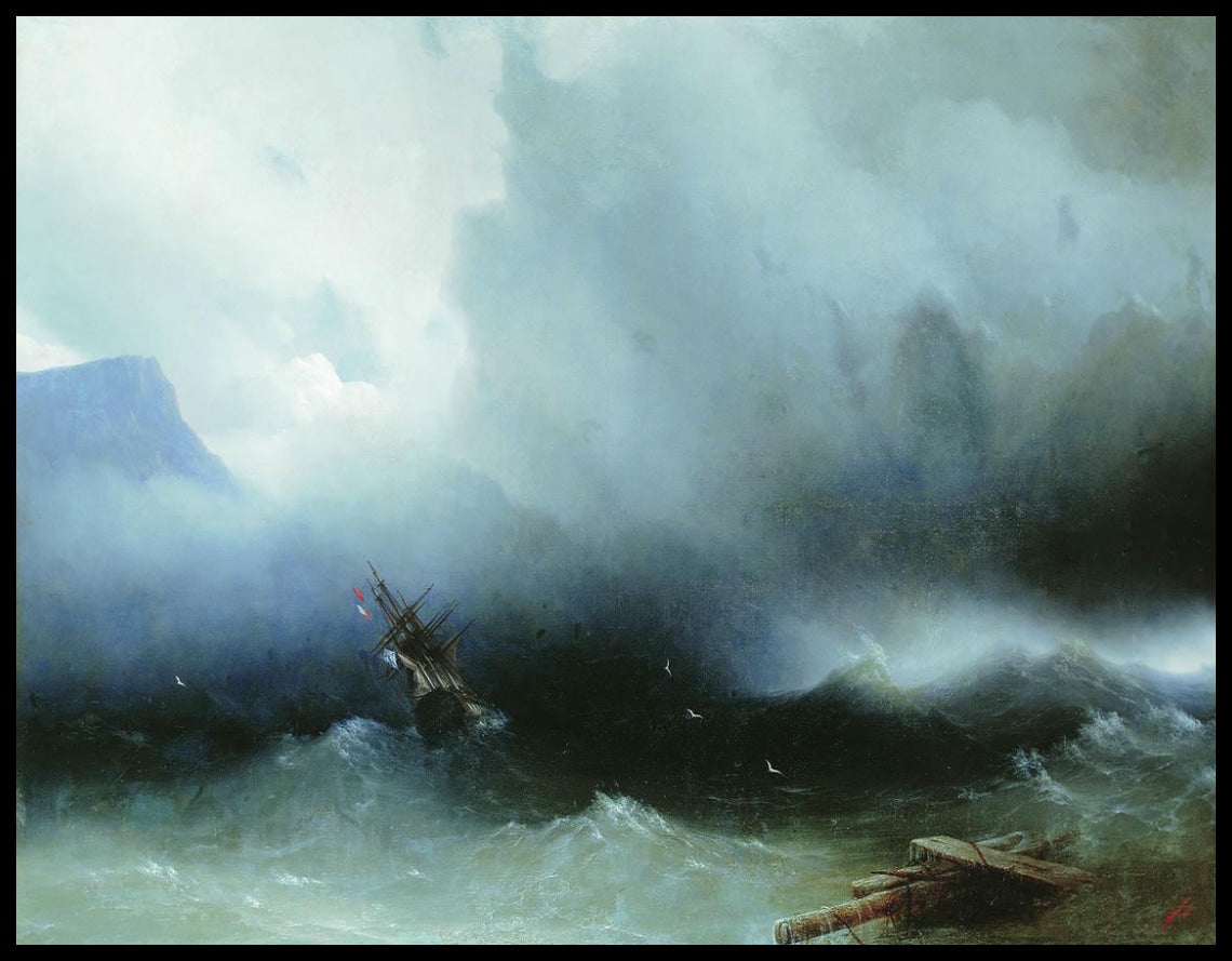 La tempête en mer