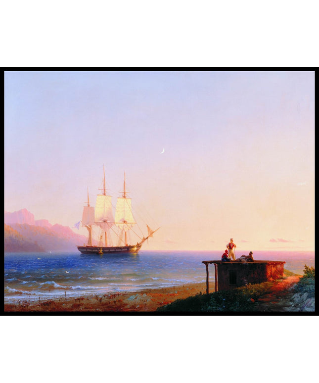 Fregatte unter Segeln