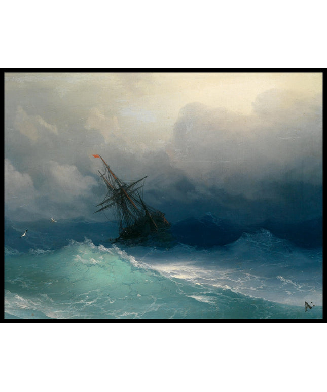 Ship on stormy Seas