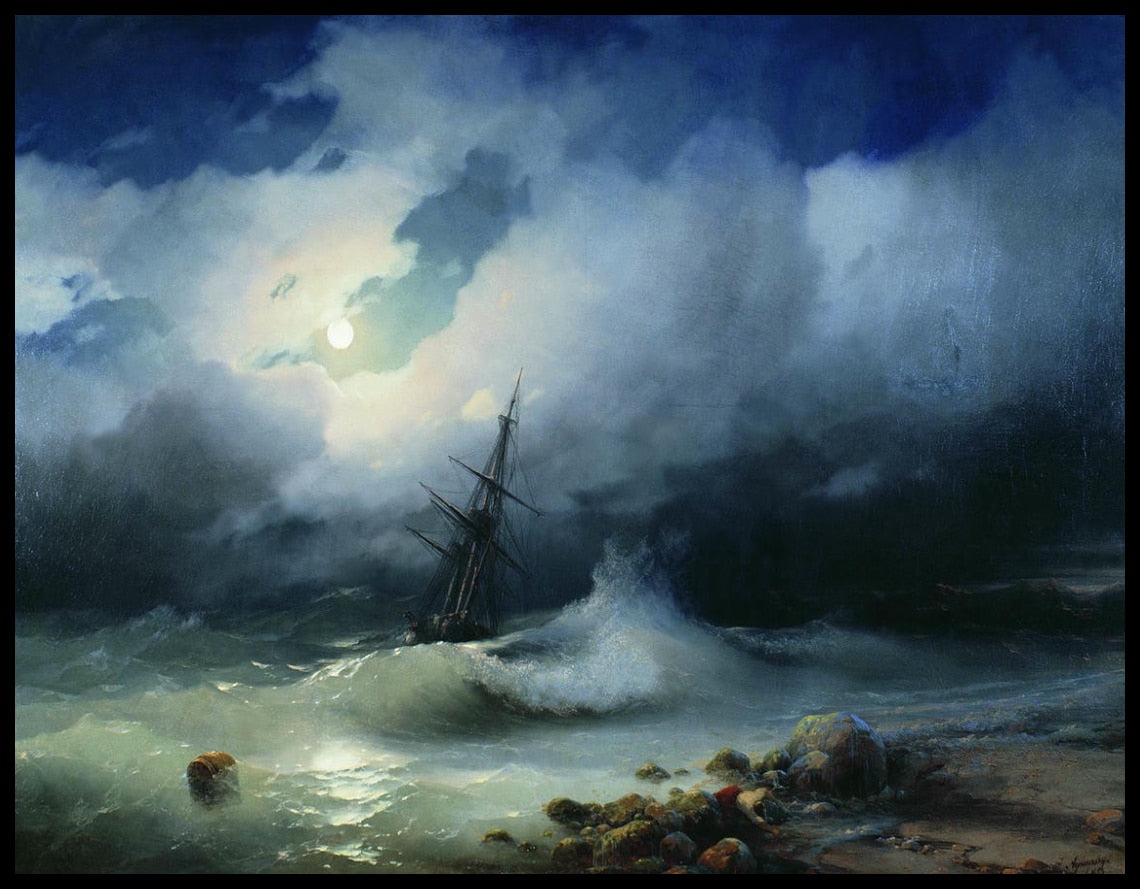 Stormy Sea at Night