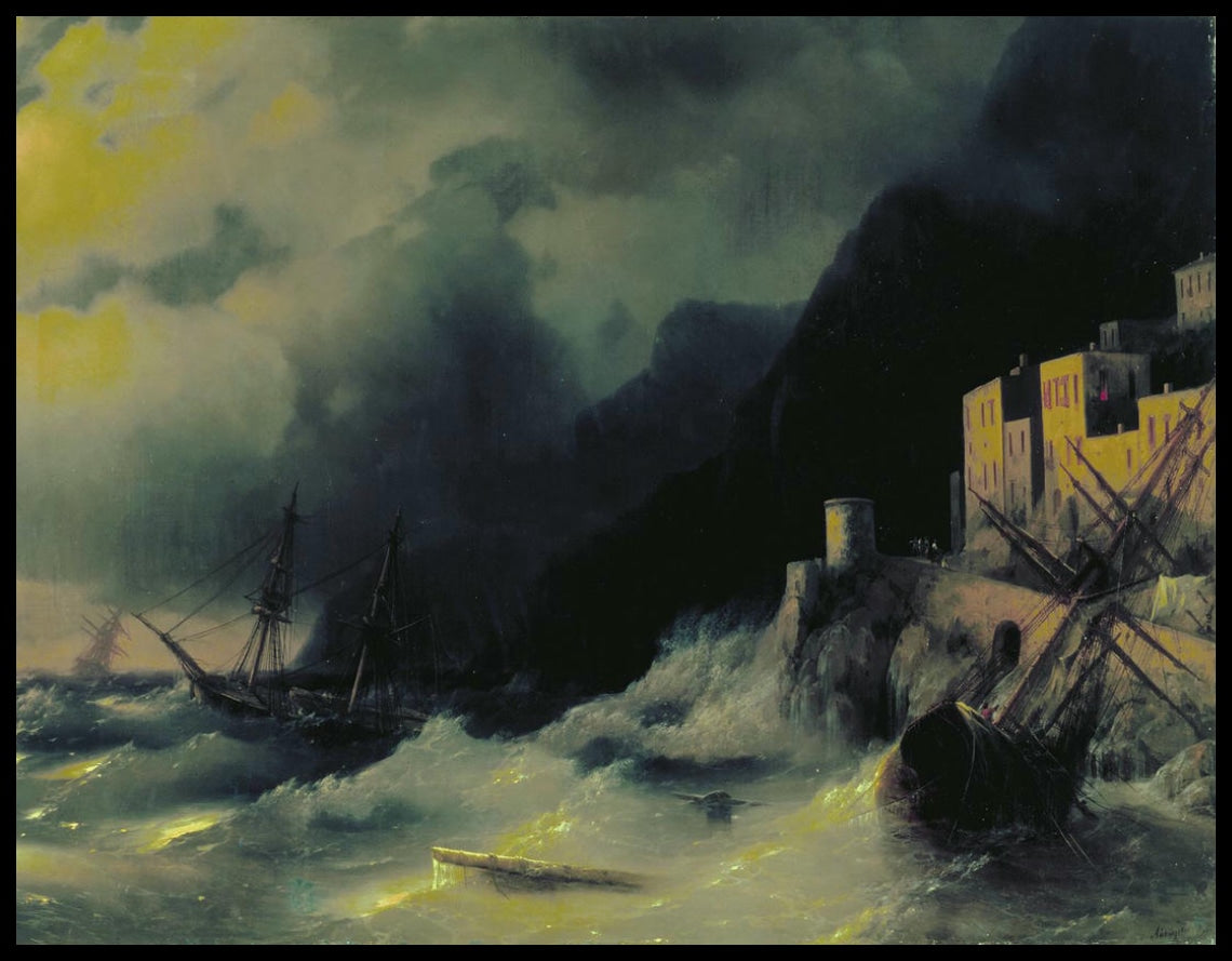 Tempête en mer