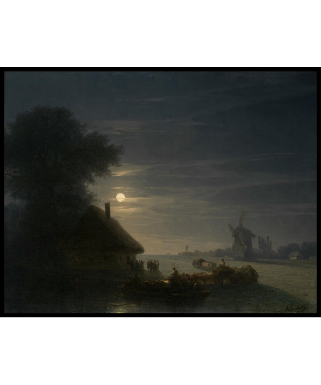 Ukrainische Landschaft bei Nacht