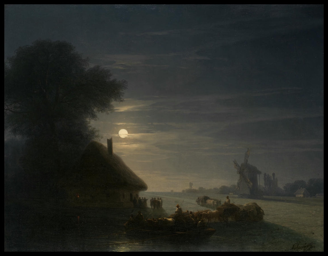 Paysage ukrainien de nuit