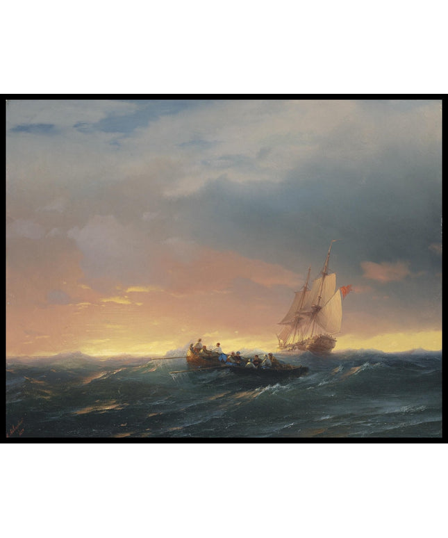 Vessels in a Swell at Sunset