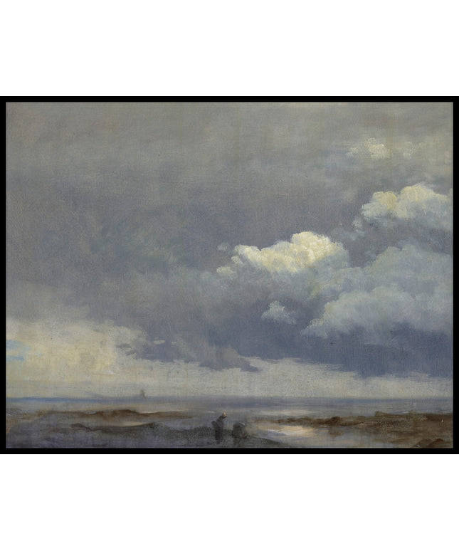 Cloud Study with Two Figures