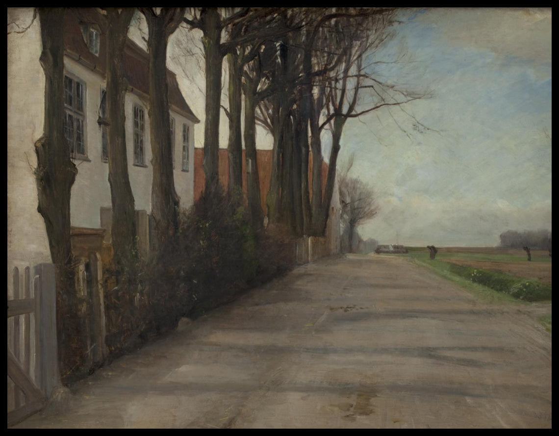 The Road Leading past Store Godthaab, a Country House near Copenhagen