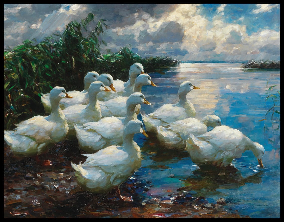 Ducks on a lake