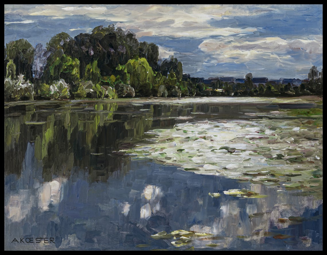 Lakescape with water lilies (Am Wesslinger See)