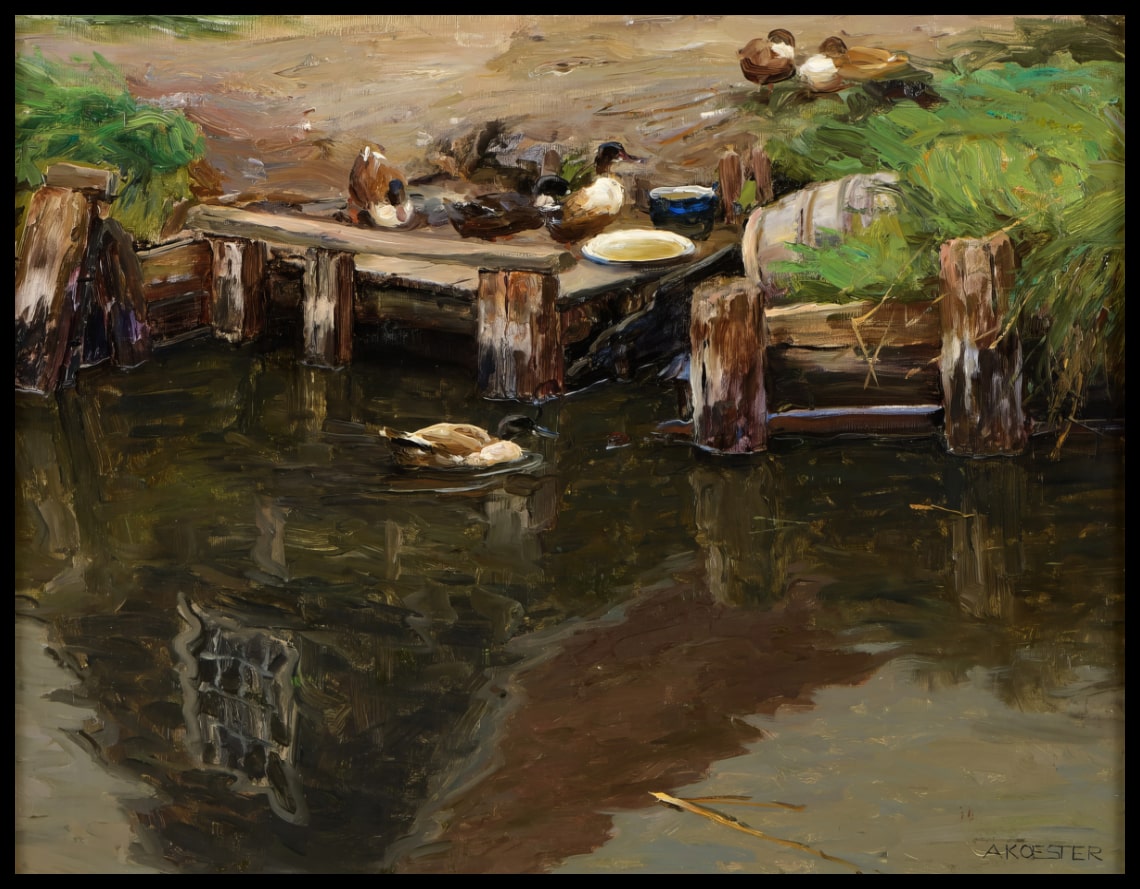 Jetty with ducks