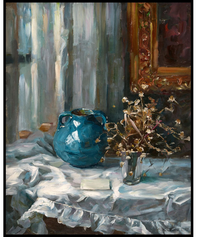 Stillleben mit blauer Vase