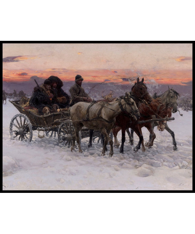 Abendreise im Schnee