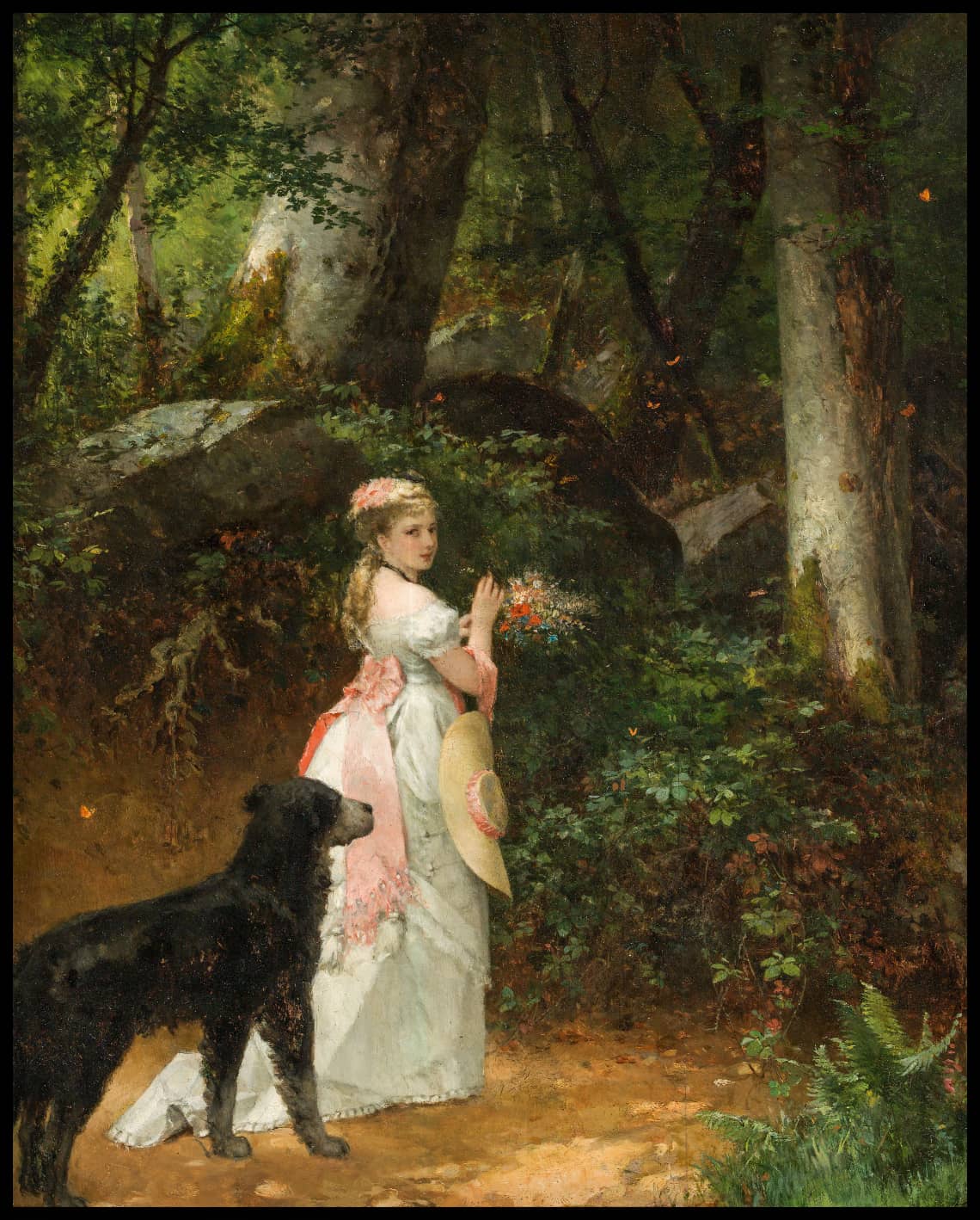 Junge Dame im Wald
