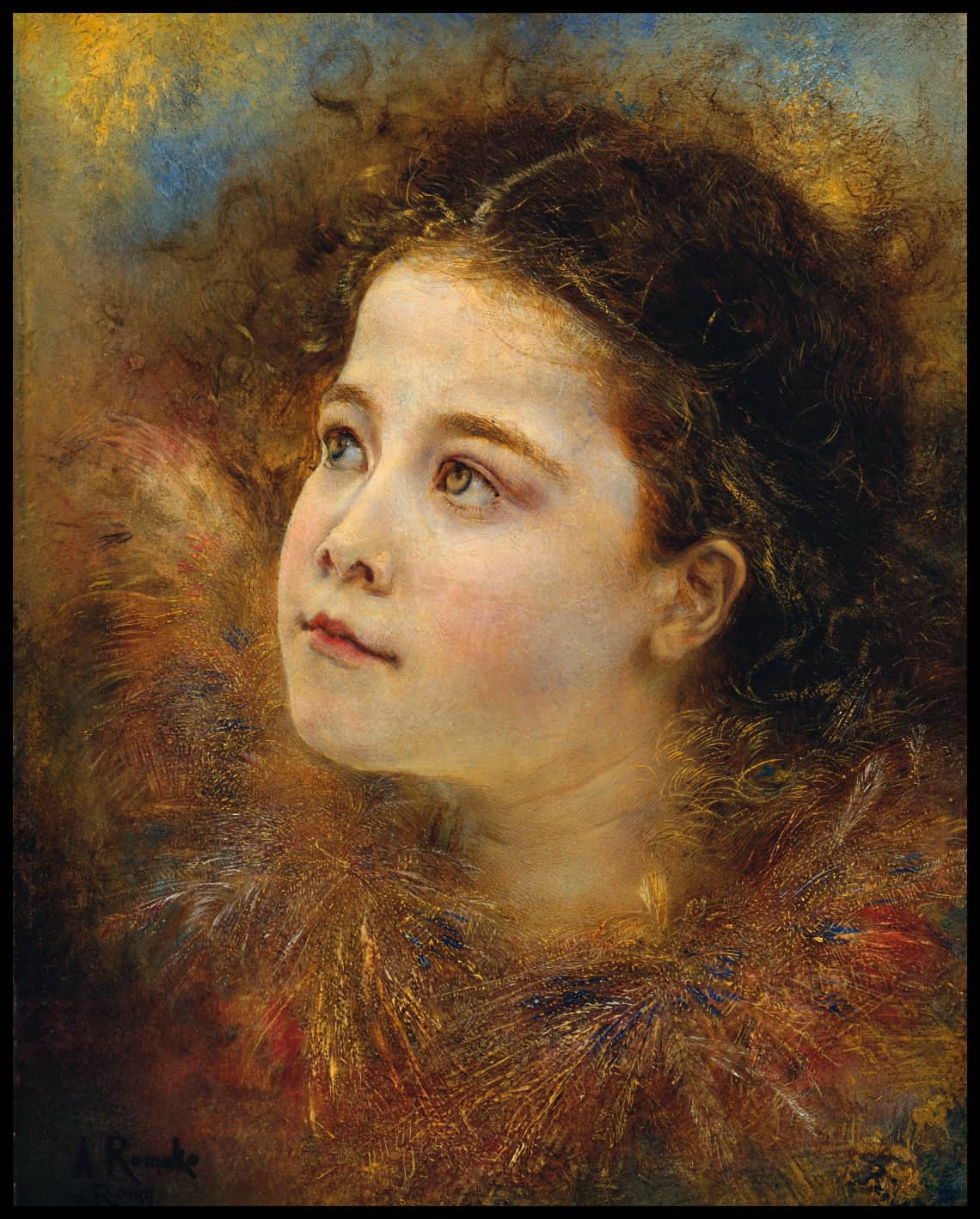Girl with spike neck ruff