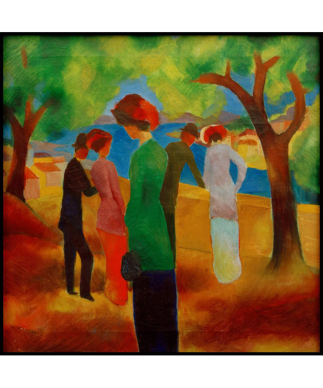 Dame in grüner Jacke