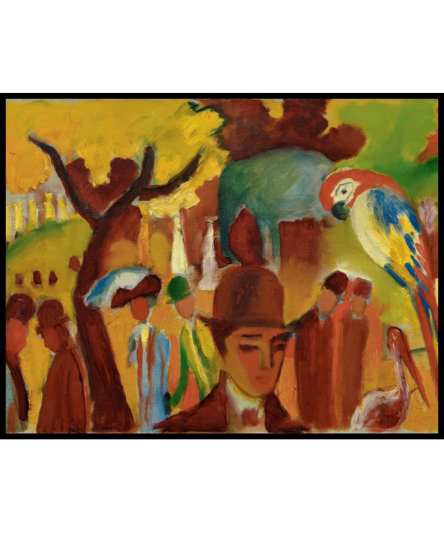 Kleiner zoologischer Garten in Braun und Gelb