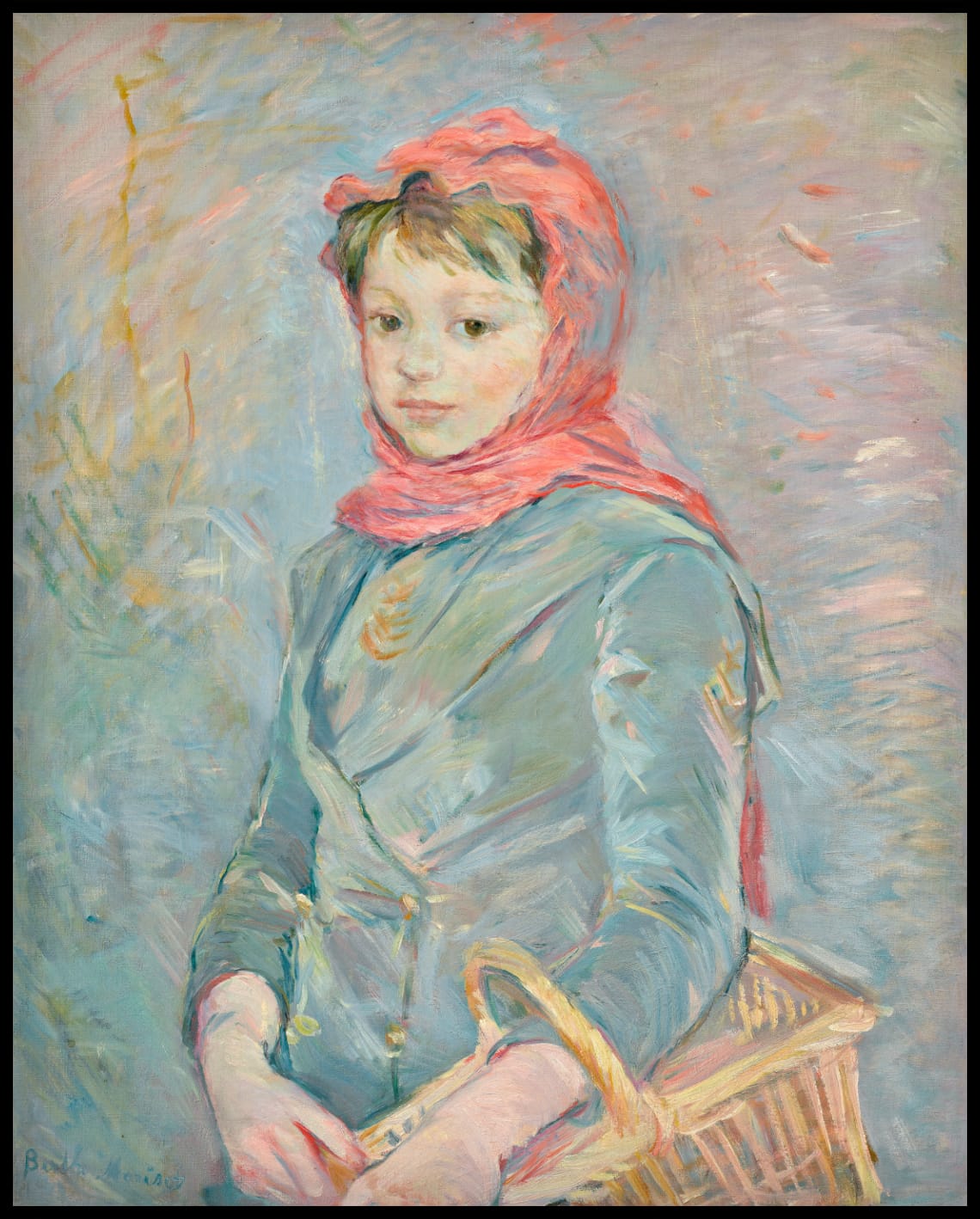 Fillette portant un panier