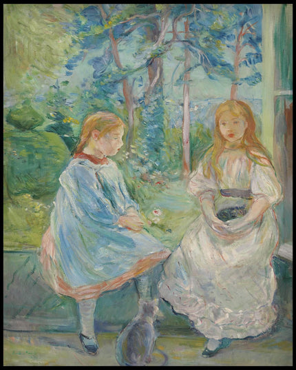 Fillettes à la fenêtre (Jeanne et Edma Bodeau)