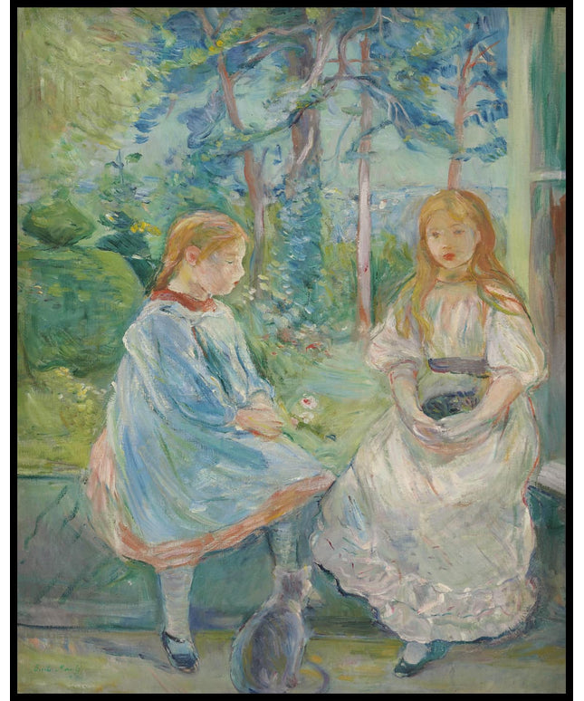 Fillettes à la fenêtre (Jeanne et Edma Bodeau)