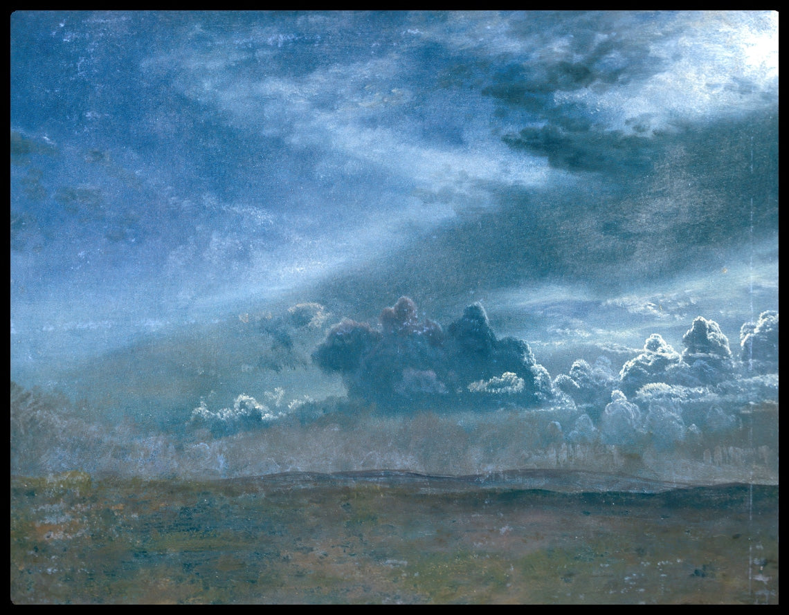 Paysage avec des nuages orageux