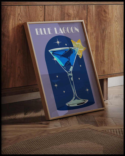 Blue Lagoon Cocktail Poster