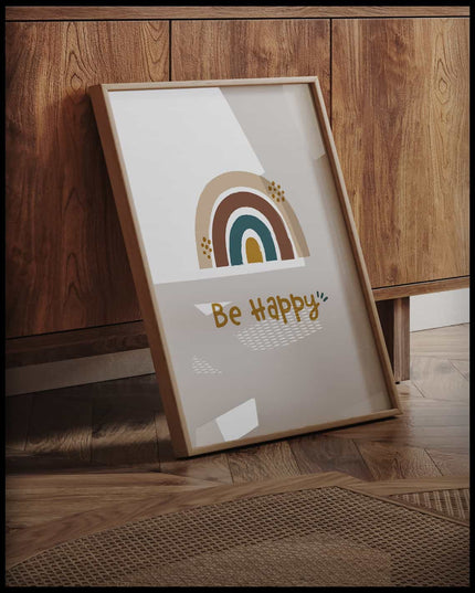 Be Happy Rainbow Children Poster