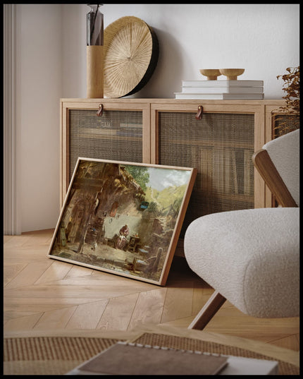 Alter Mönch vor der Klause