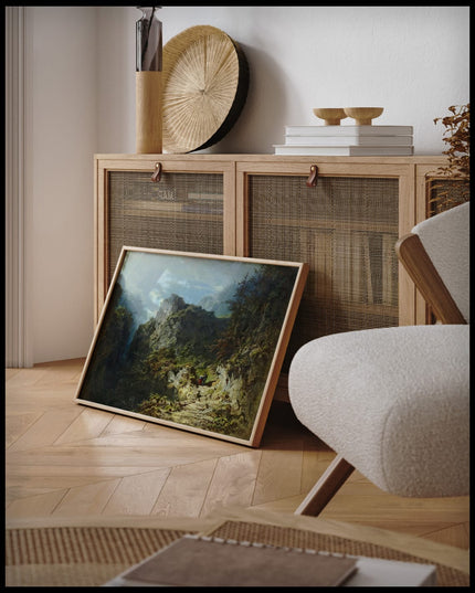 Berglandschaft mit Liebespaar (Jäger und Mädchen)