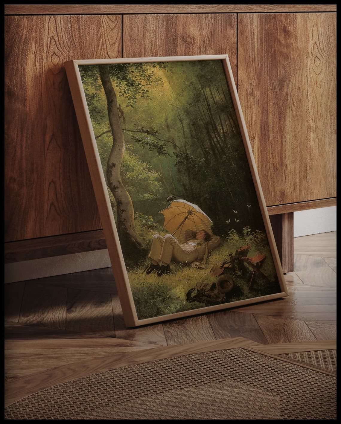 Le peintre dans une clairière