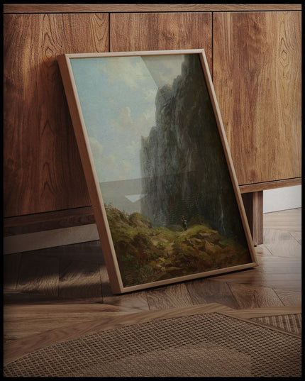 Gebirgslandschaft mit Sennerin im Wendelsteingebiet