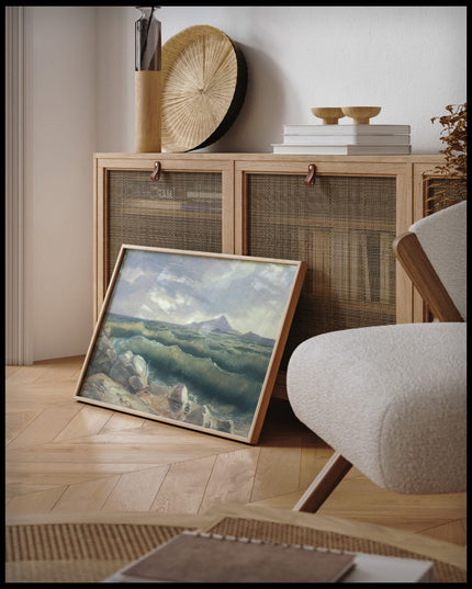 Küstenlandschaft mit brandenden Wellen