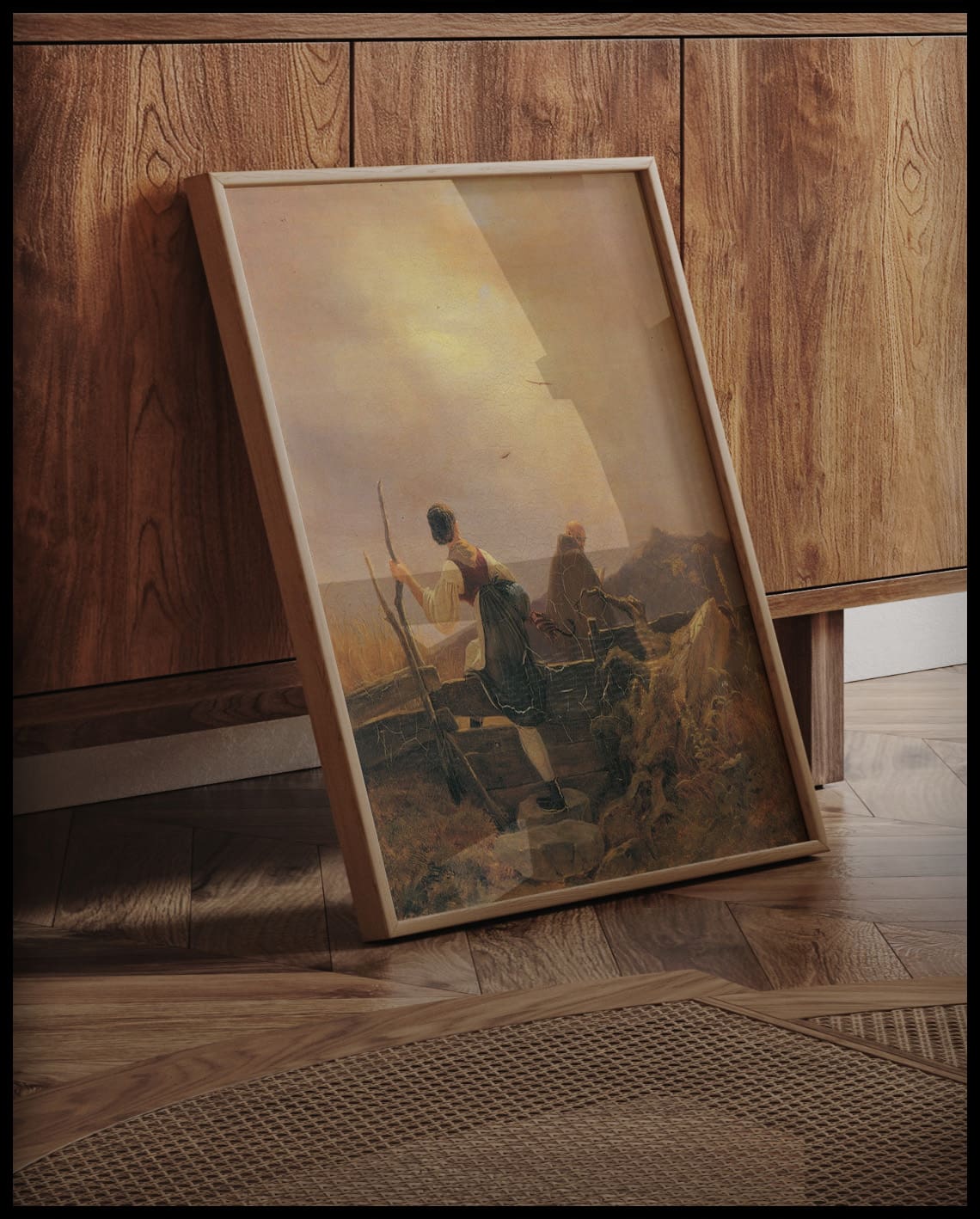 Une bergère et un moine
