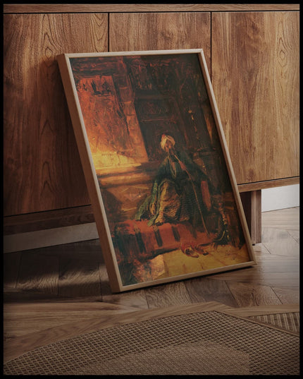 Tschibuk Rauchender Orientale auf einem Diwan