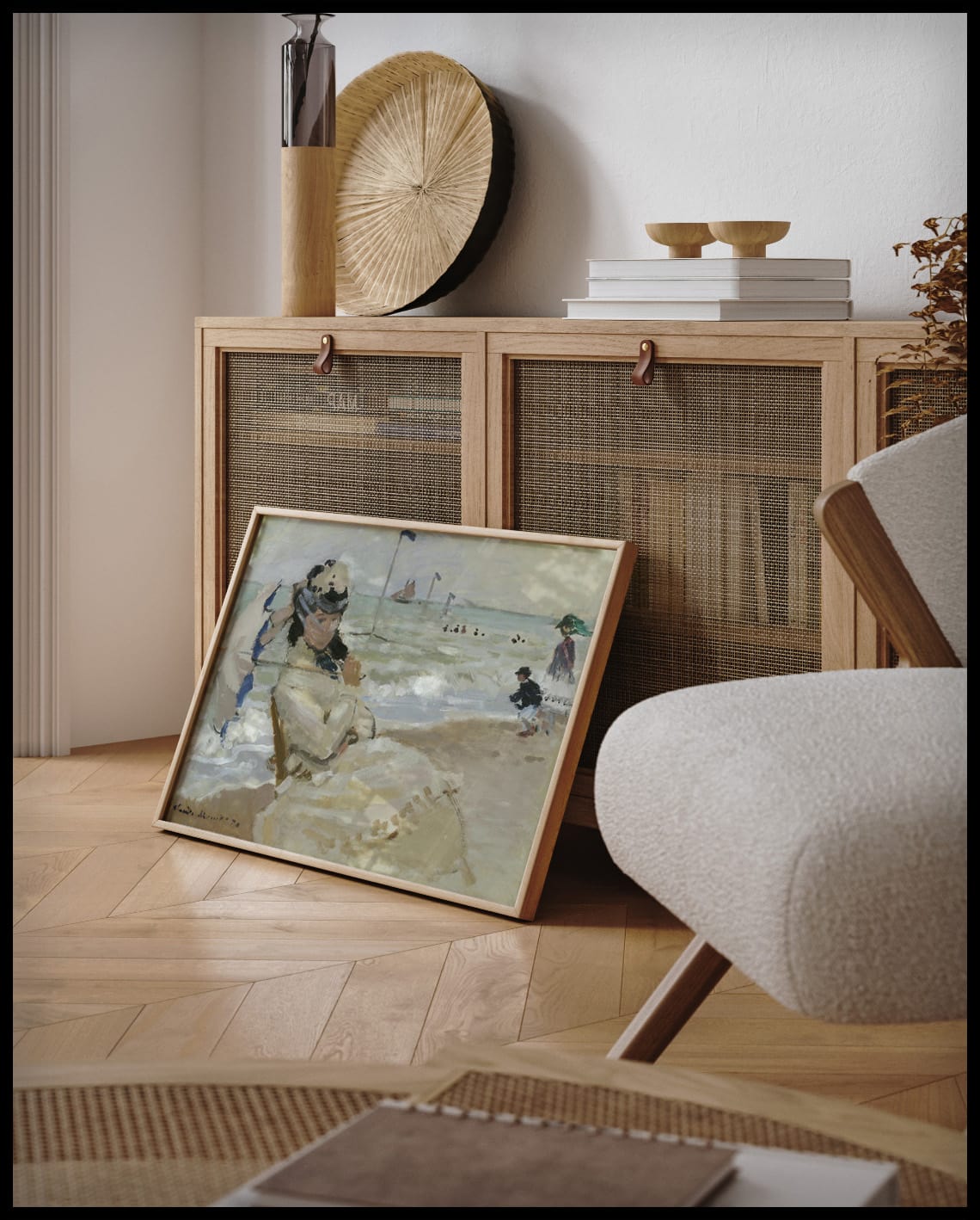 Camille on the Beach at Trouville