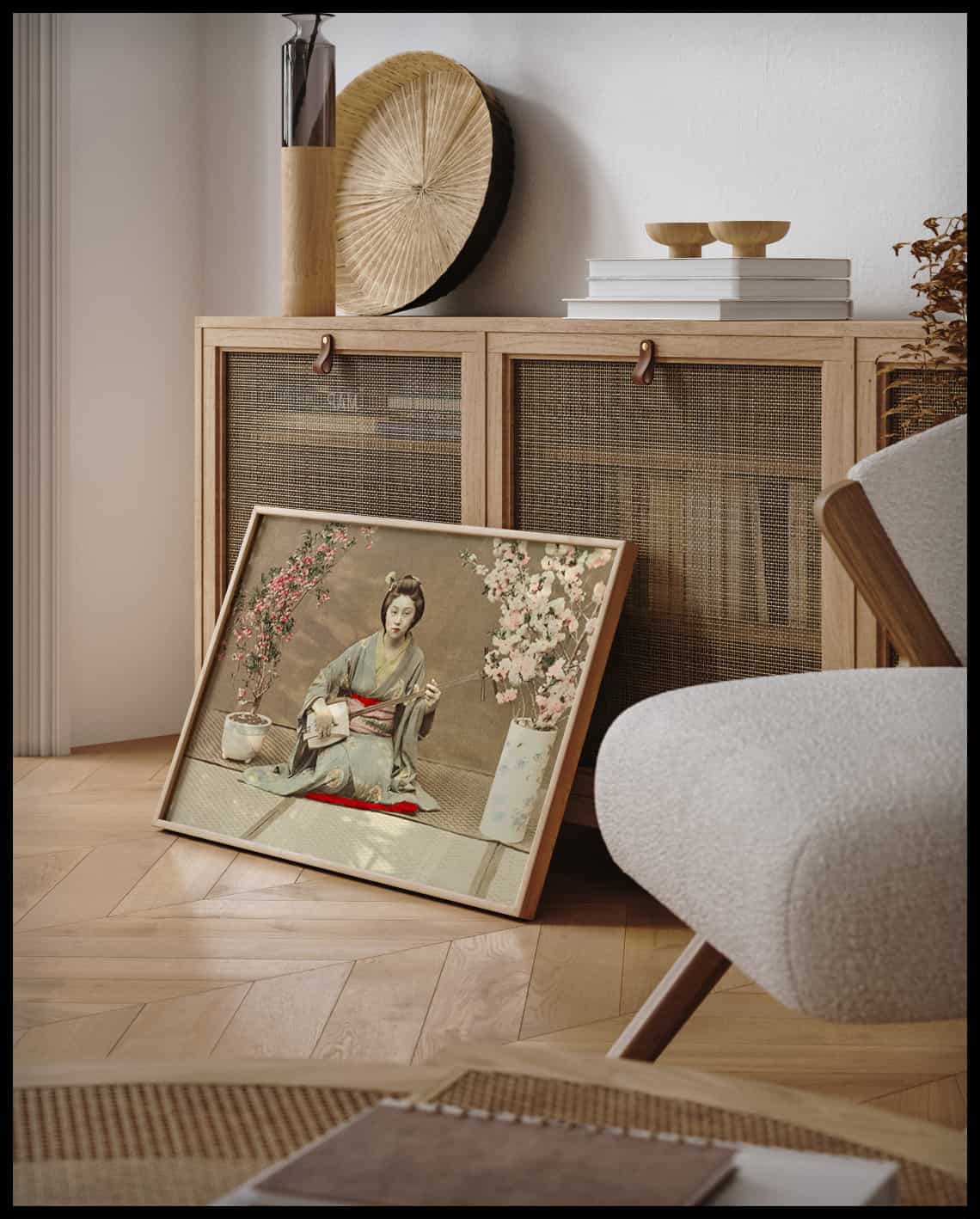 Geisha Playing Samisen