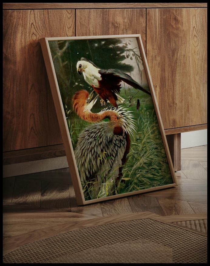 Giant Heron And Sea Eagle