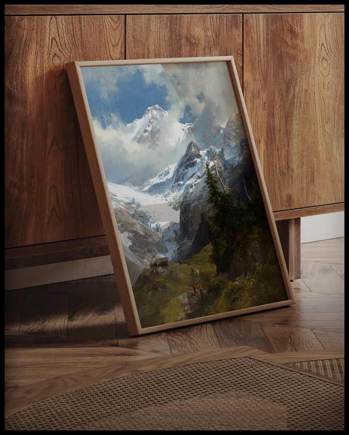 High mountain landscape with glacier