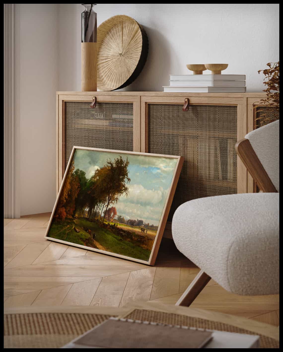 Paysage avec bétail