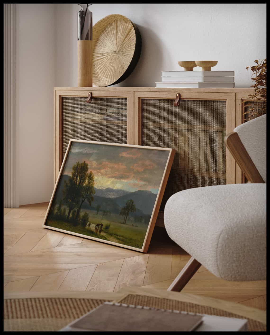 Paysage avec bétail