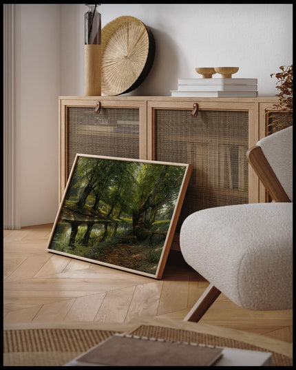 Ein Bach und ein Reh