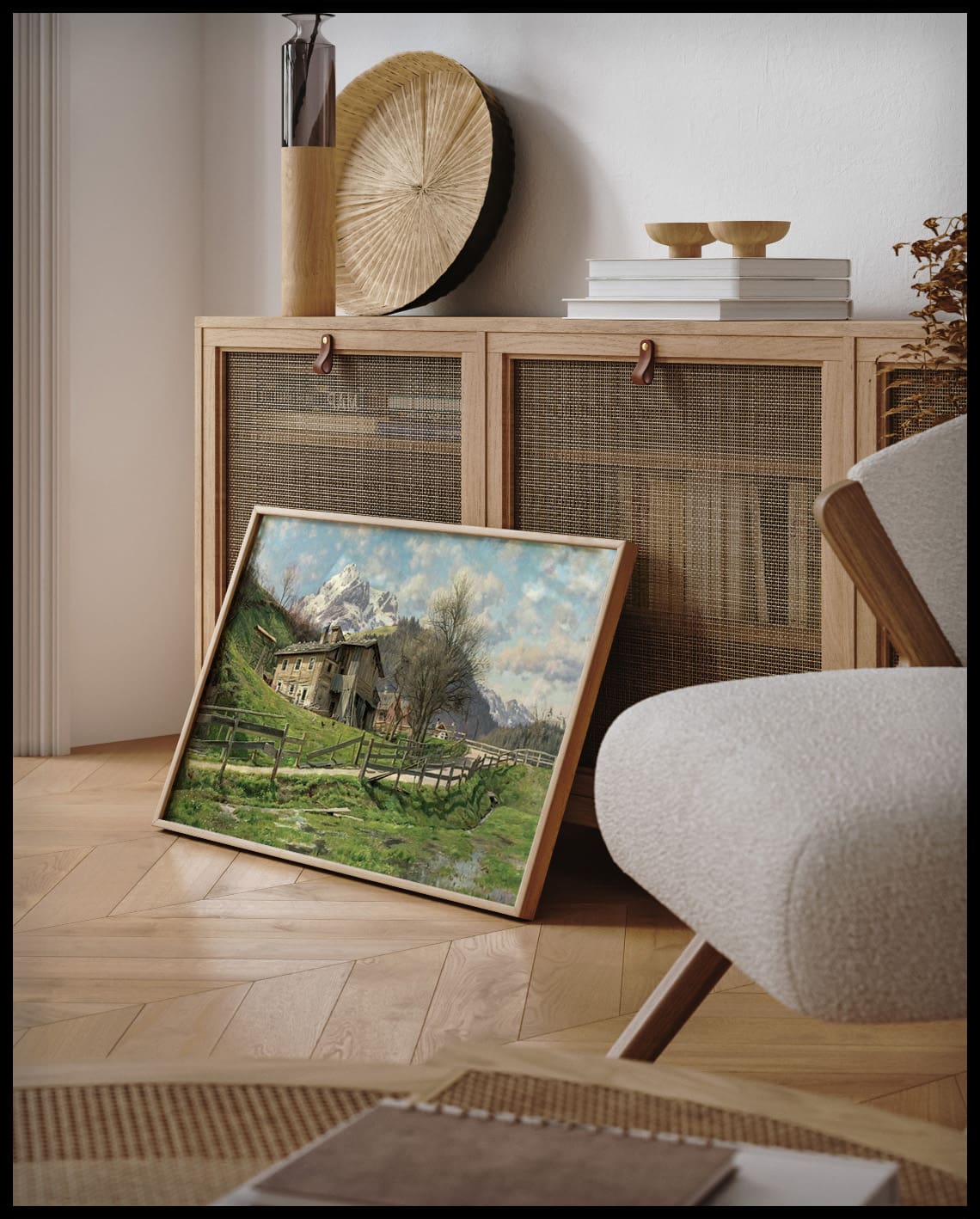 Landschaft mit Bauernhof in Werfen