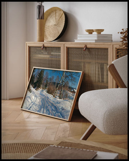 Sonnenbeschienene Winterlandschaft