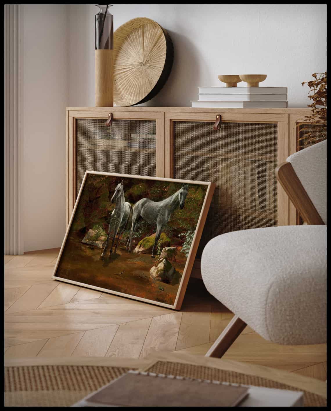 Étude de chevaux sauvages