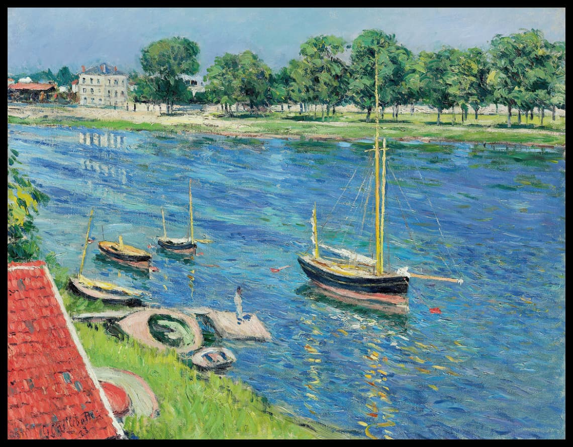 La Seine à Argenteuil, bateaux au mouillage