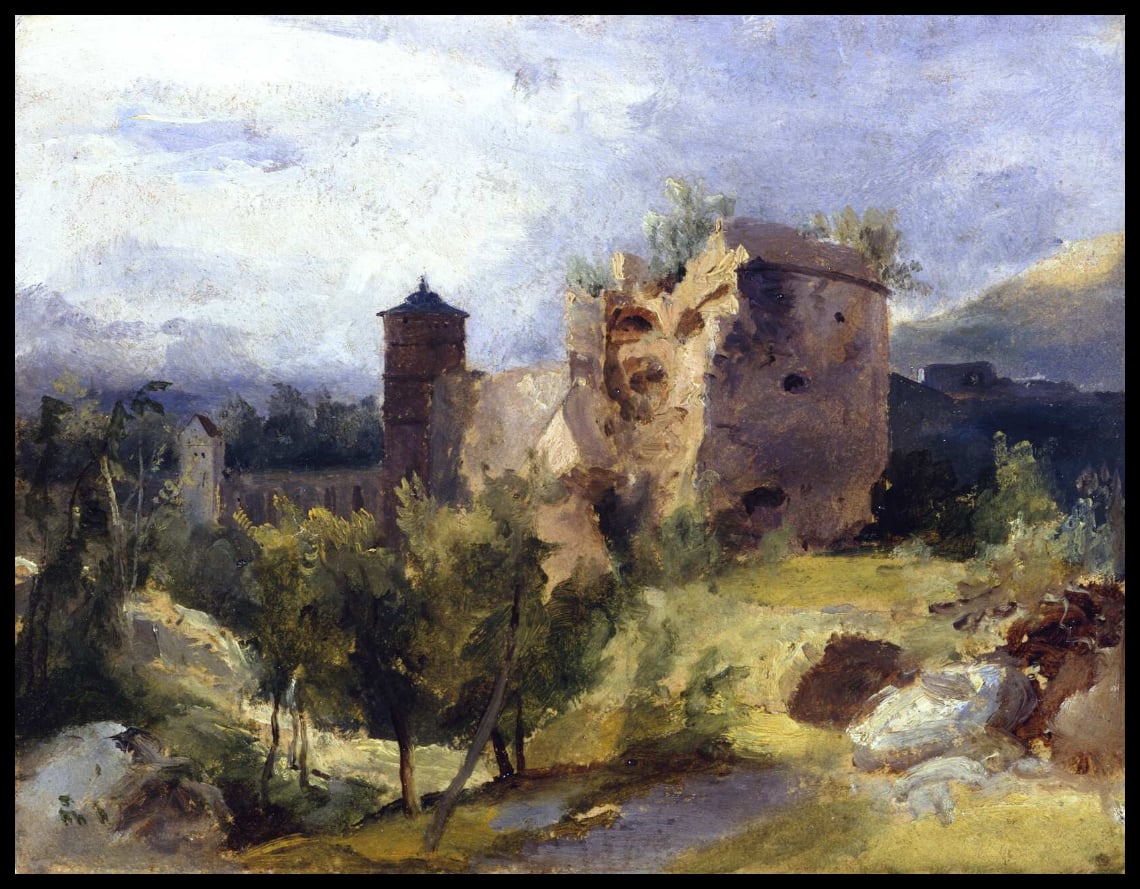 Der zersprengte Turm des Heidelberger Schlosses