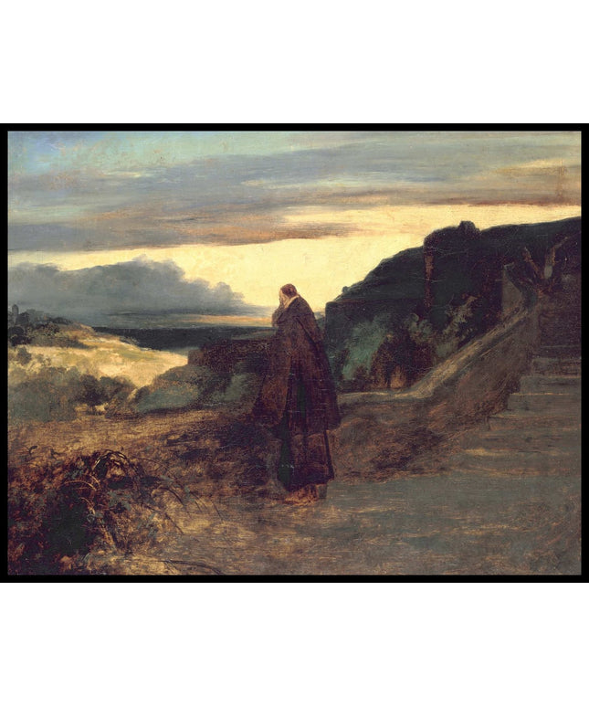 Mönch auf der Terrasse