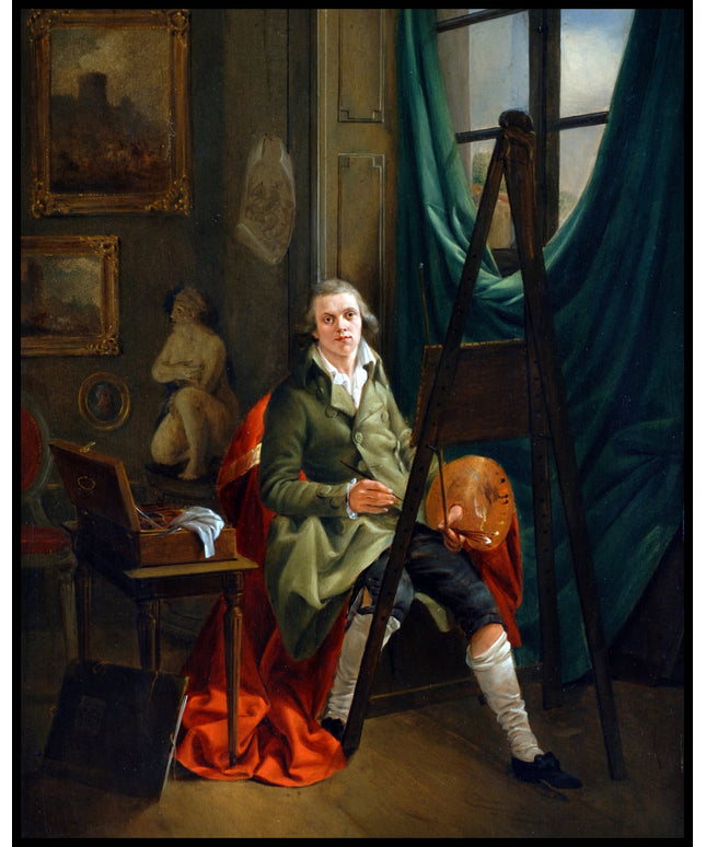 Selbstbildnis des Künstlers in seinem Atelier zu Mannheim